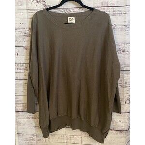 Planet by Lauren G Sweater Womens OS  Cotton Modal Oversized Tunic Minimalist